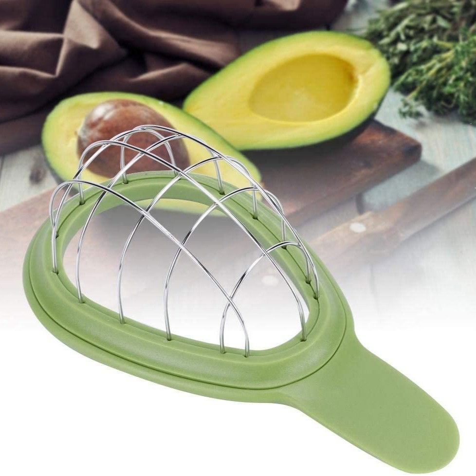 Feliator de avocado, pentru taierea in cubulete, multifunctional, pentru bucatarie, otel inoxidabil, abs, 16x8x5 cm, verde [3]