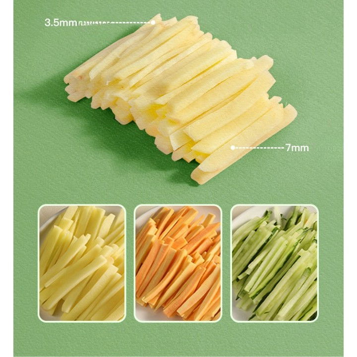 Feliator de legume multifunctional, taieturi diferite, razatoare pentru bucatarie, taietor de cartofi, presa manuala, pliabila, extensibila, pp pet, 23.5x9.5x5.5 cm, gri [5]