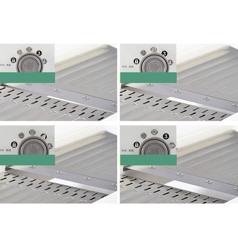 Feliator manual multifunctional, usor de folosit, pentru legume, fructe, razatoare, otel inoxidabil, accesoriu bucatarie, 39 x 11.5 x 12.5 cm alb [6]