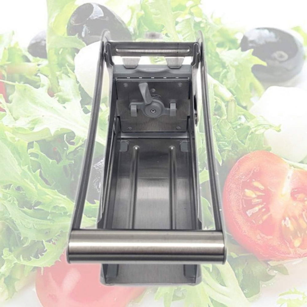 Feliator manual  pentru cartofi pai si legume, din inox, cu 2 dimensiuni de feliere, 25.5 x 11.7 cm, argintiu [6]