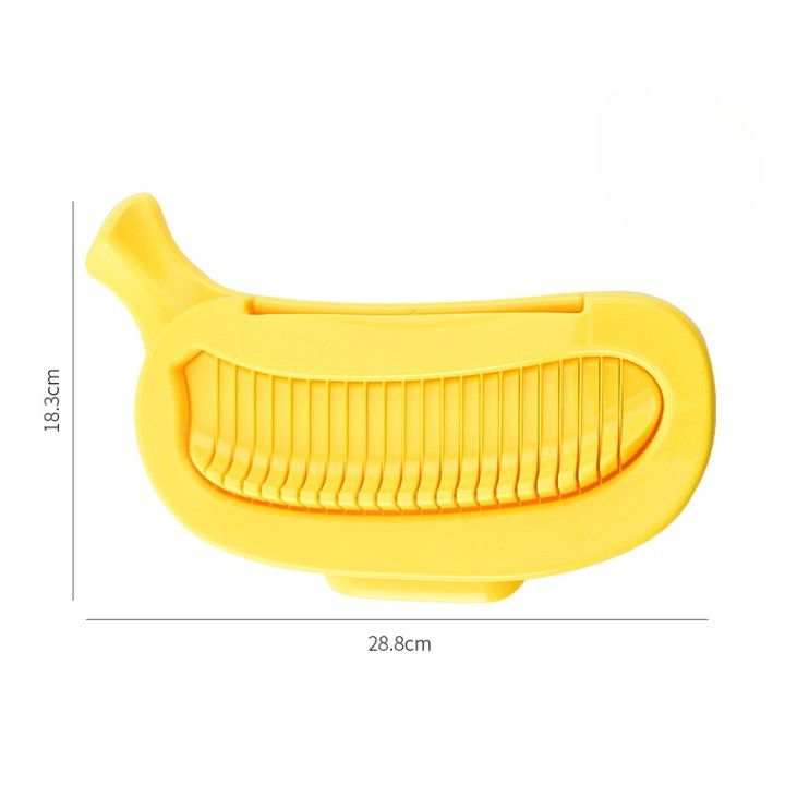 Feliator multifunctional pentru alimente, model banana, pentru legume si fructe, accesoriu pentru bucatarie, 28.8x18.3 cm, galben [3]