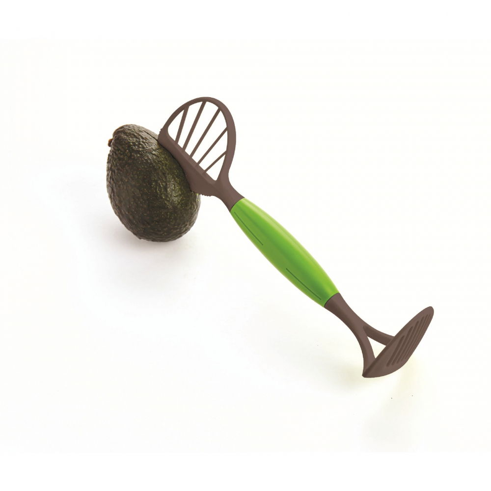 Feliator multifunctional pentru avocado, pentru taierea in cubulete si pasare, pentru bucatarie, preparare guacamole, abs, 24x7x6 cm, verde [3]