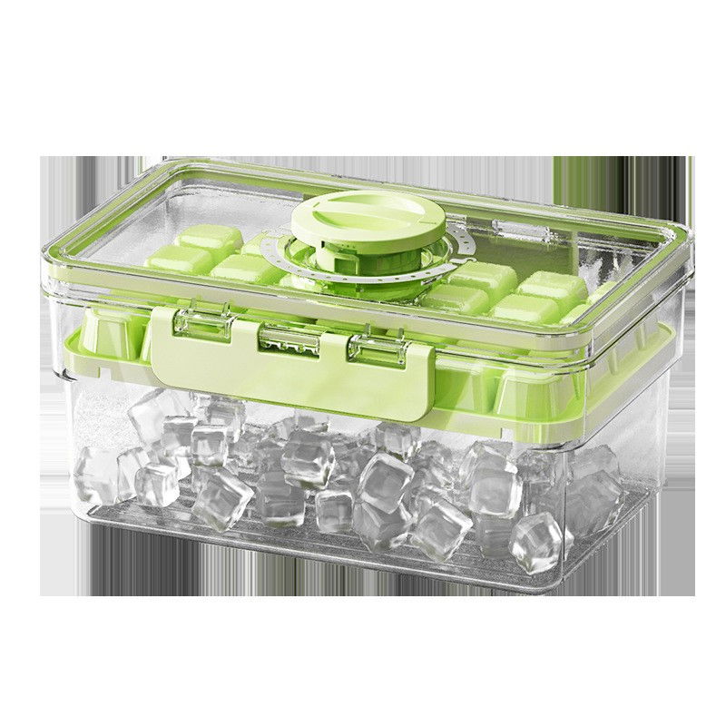 Forma de gheata, doua straturi, inchidere etans, din pp+pet, 19 x 12 x 9.5 cm, verde [3]