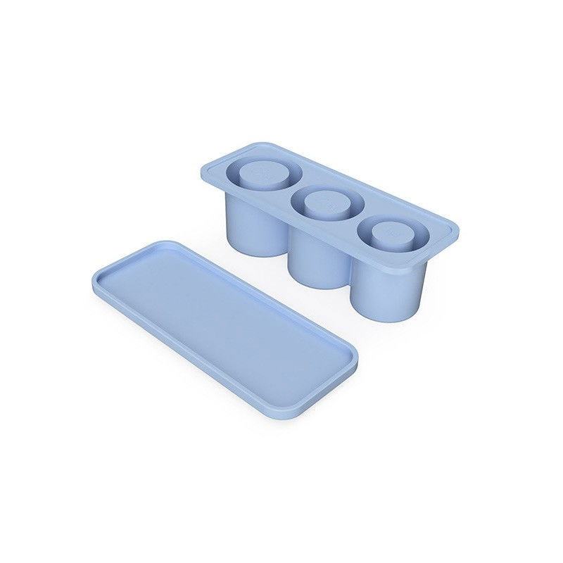 Forma pentru gheata, din silicon, cuburi de gheata, forme rotunde, inghetare rapida, 20.7 x 8.4 x 6.5 cm albastru [1]