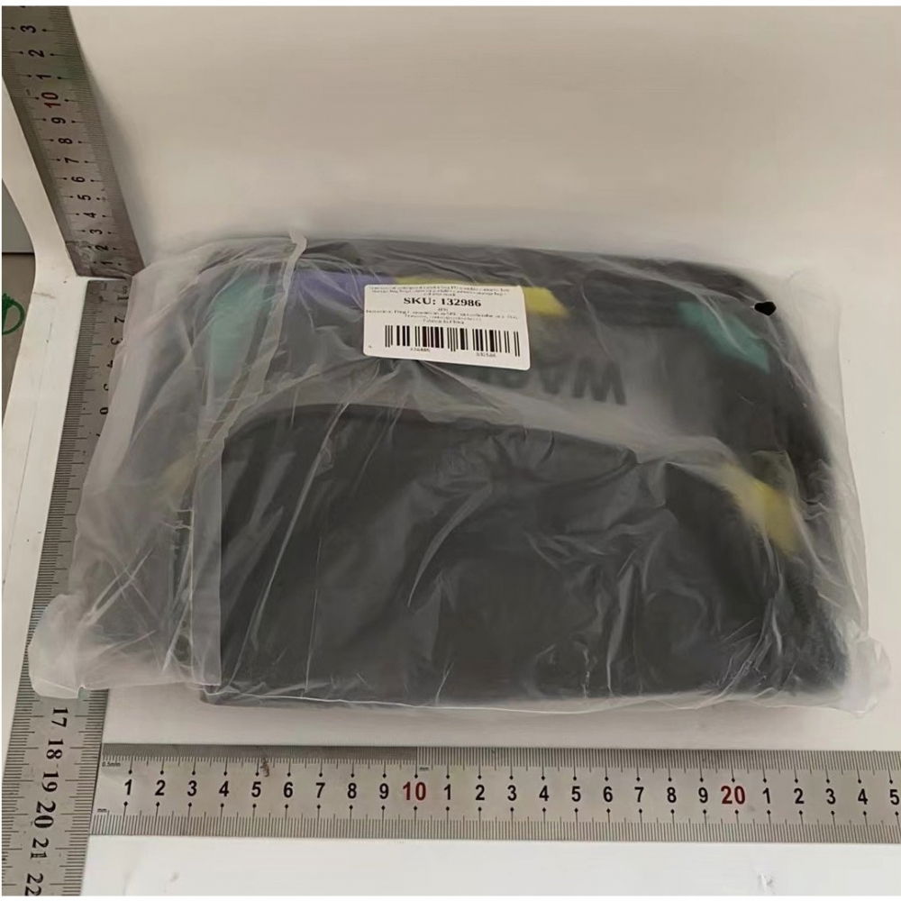 Geanta cosmetice de voiaj  impermeabila, translucida mata, 22 x 16 x 14 cm, negru [2]