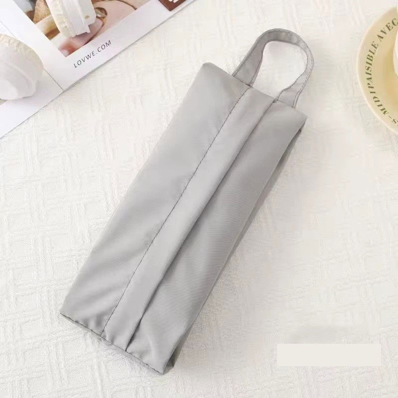 Geanta de depozitare, pentru haine mici, lenjerie, sosete, cosmetice, impermeabila, cu maner, 10x20x3 cm, gri [2]