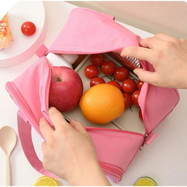 Geantă frigorifică, cu desene animat 3d, portabilă pentru copii, de prânz, din pânză oxford, 27.5x18x20 cm, model unicorn, roz [5]