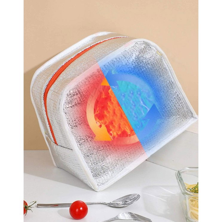 Geantă frigorifică, cu desene animat, portabilă pentru copii, de prânz, din pânză oxford, 22x14x19 cm, model iepuras, roz [5]