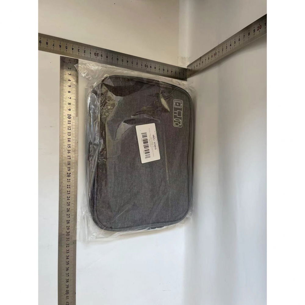 Geanta organizatoare  pentru cabluri si accesorii, portabila, impermeabila, 24,5 x 18 x10cm, gri [10]