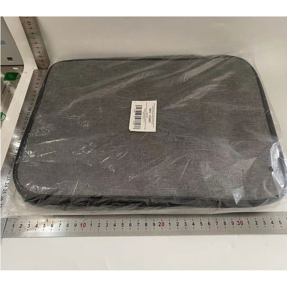 Geanta  pentru depozitare acte si documente, facturi, carduri, cu cod de securitate, 3 compartimente, impermeabila, 37 x 10.5 x 27 cm, gri [3]