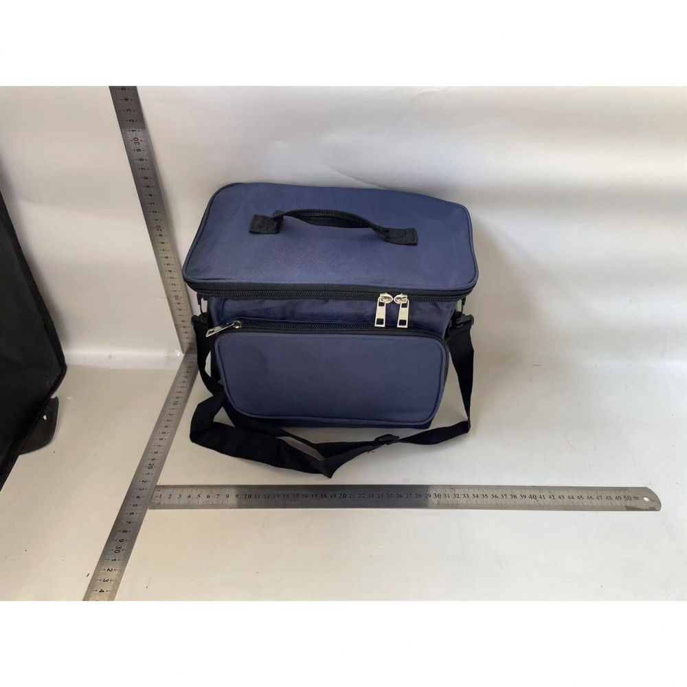 Geanta pentru pranz, multifunctionala, compartimentata, 2 tipuri de manere, impermeabila, 26x24x17 cm, albastru [2]