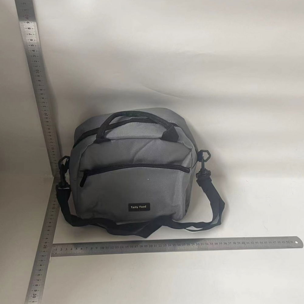 Geanta termica pentru pranz  multifunctionala, compartimentata, impermeabila, 2 tipuri de manere, 26x14.3x21.2 cm, gri [2]