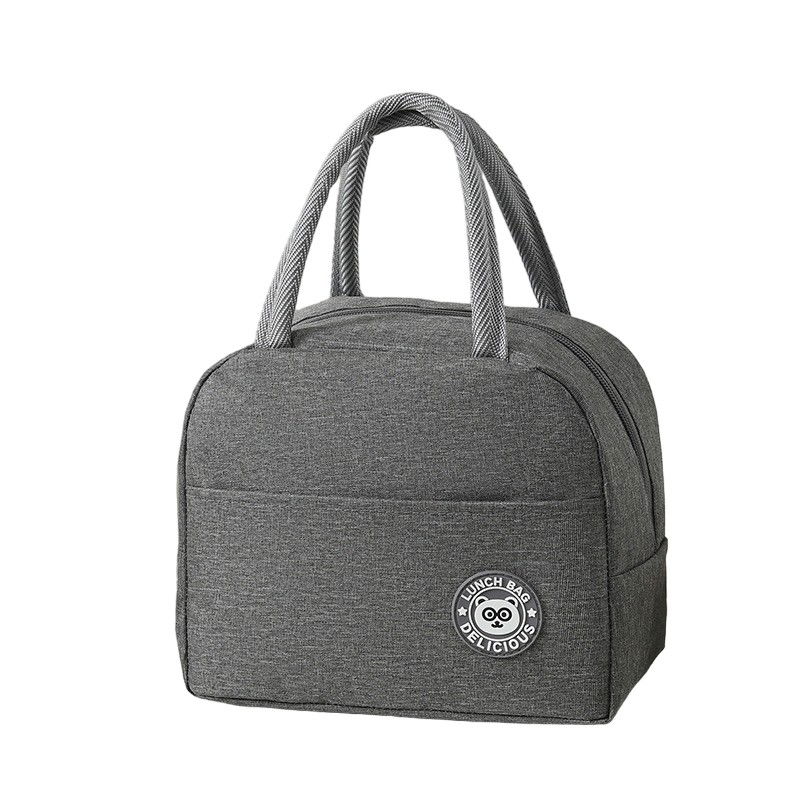 Geanta termica pentru pranz, multifunctionala, compartimentata, impermeabila, cu manere, buzunar exterior, 22x14x19 cm, gri [1]