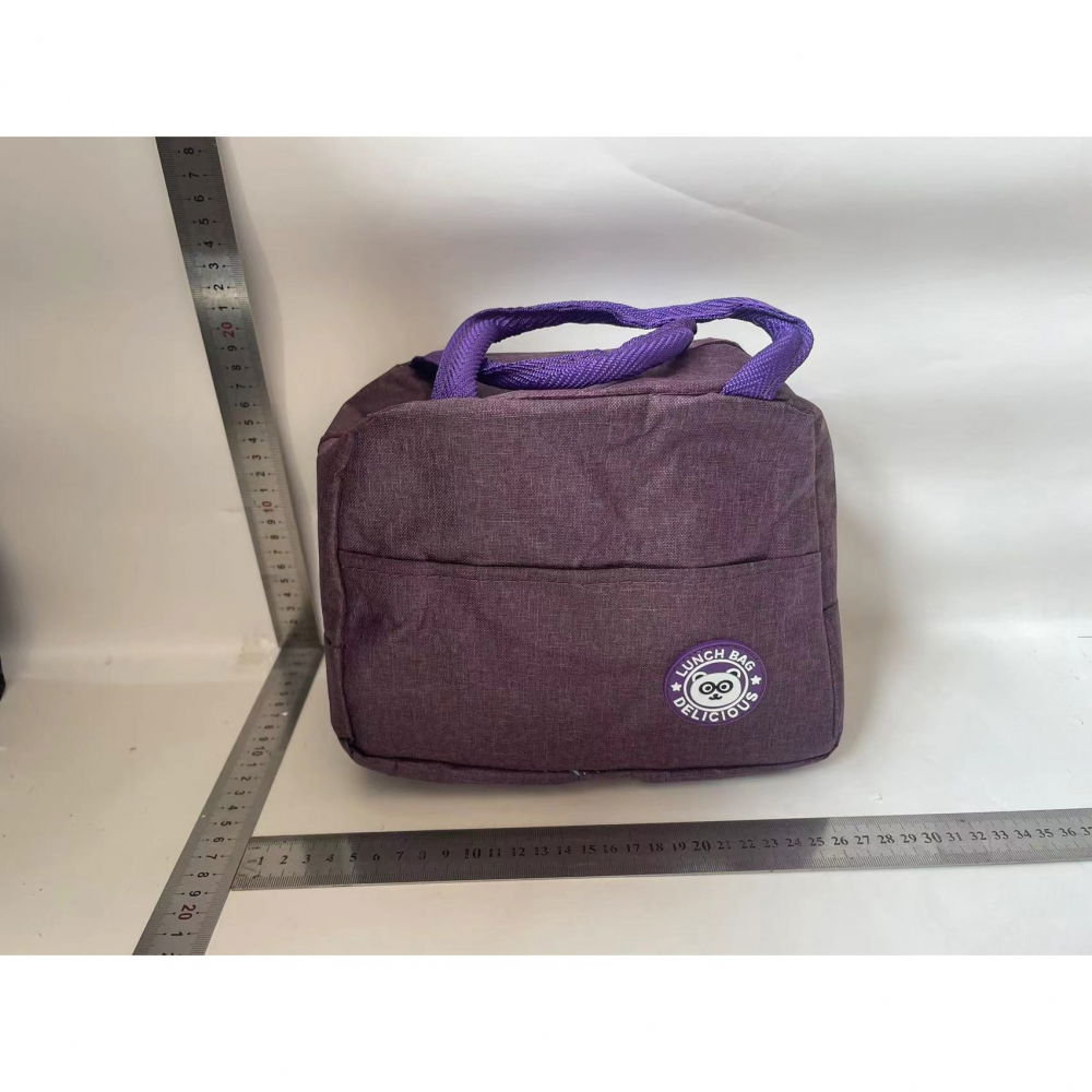 Geanta termica pentru pranz, multifunctionala, compartimentata, impermeabila, cu manere, buzunar exterior, 22x14x19 cm, mov [2]