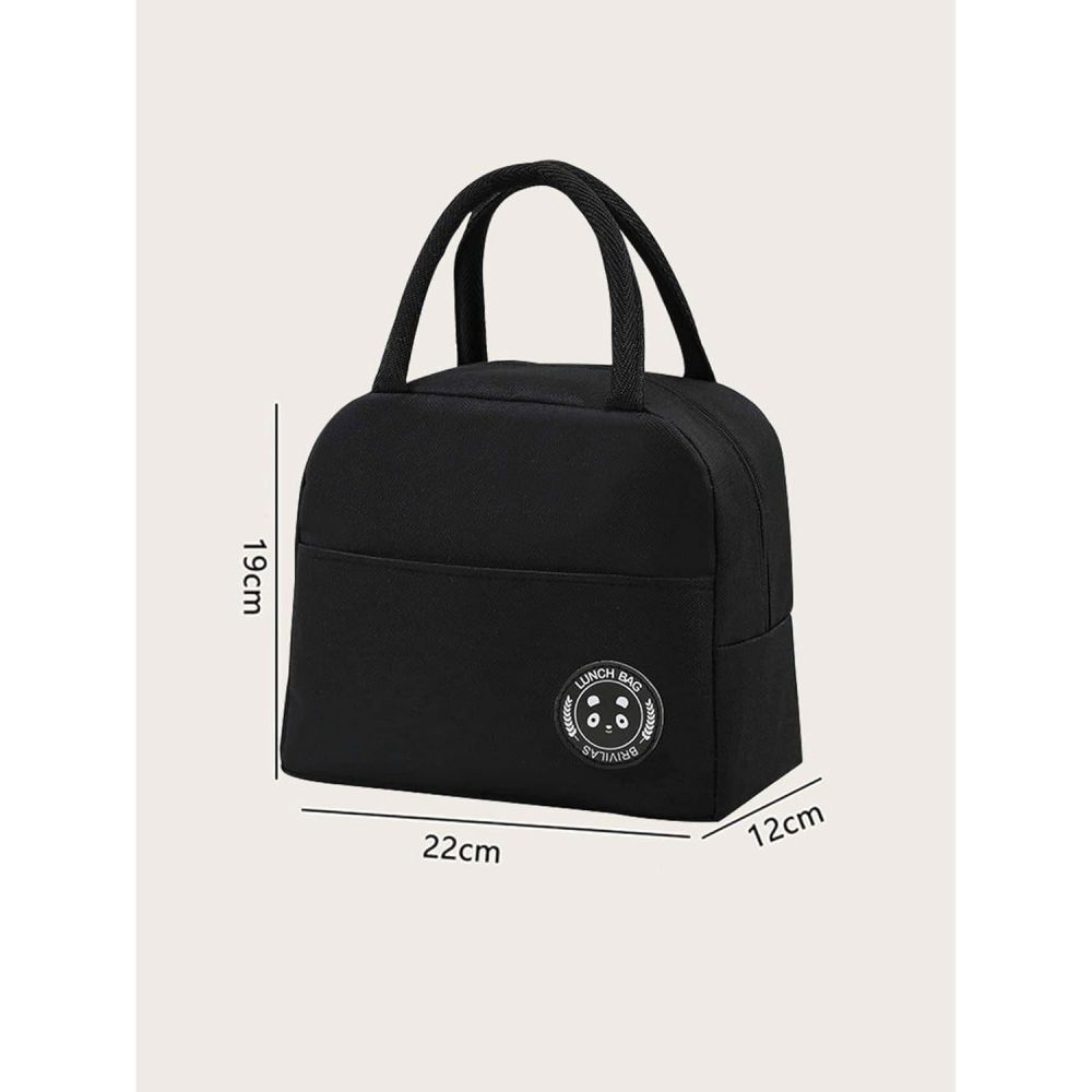 Geanta termica pentru pranz, multifunctionala, compartimentata, impermeabila, cu manere, buzunar exterior, 22x14x19 cm, negru [4]