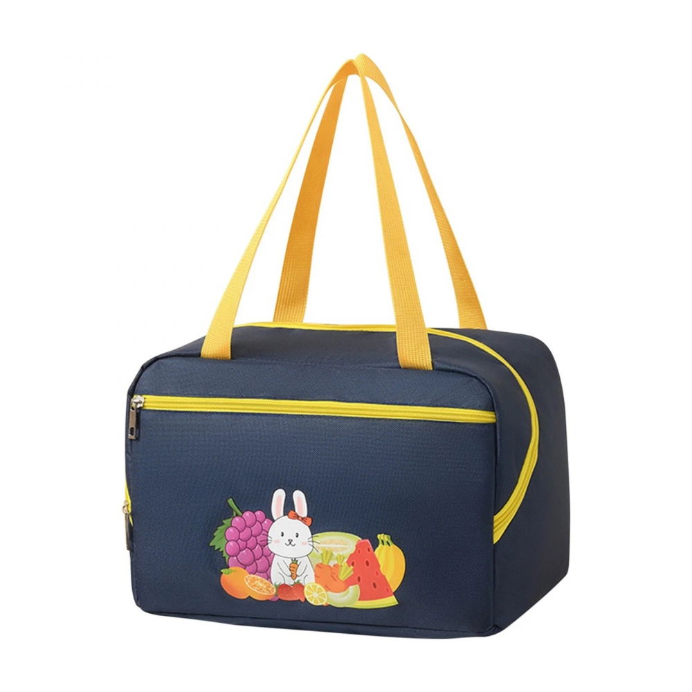 Geanta termo-izolanta, compartimente telefon si tacamuri, multifunctionala, impermeabila, 30x21x20 cm, design iepuras, albastru [1]