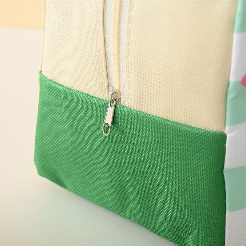 Geanta termoizolanta pentru copii, 23x13x19 cm, model imprimeu dinozaur, din folie de aluminiu si panza oxford, verde [3]