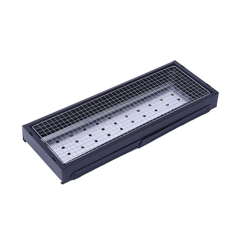 Gratar portabil, confectionat din metal, pentru picnic, gradina, terasa, camping, dimensiuni reduse, 60x22x23 cm, negru [4]