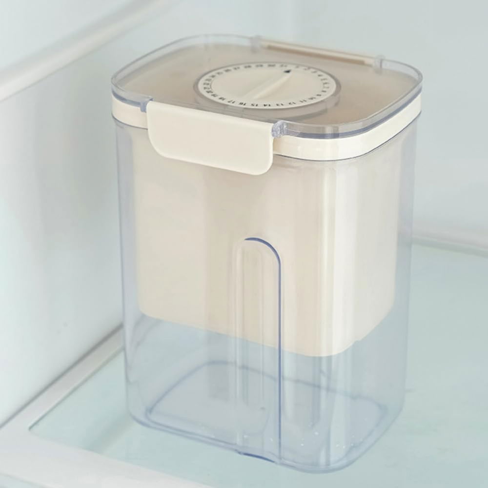 Kit presa pentru branza, filtru de iaurt, strecuratoare de iaurt grecesc, filtru de lapte, 18x9.7x13 cm, lingura alba 20x1.6 cm, alb [4]