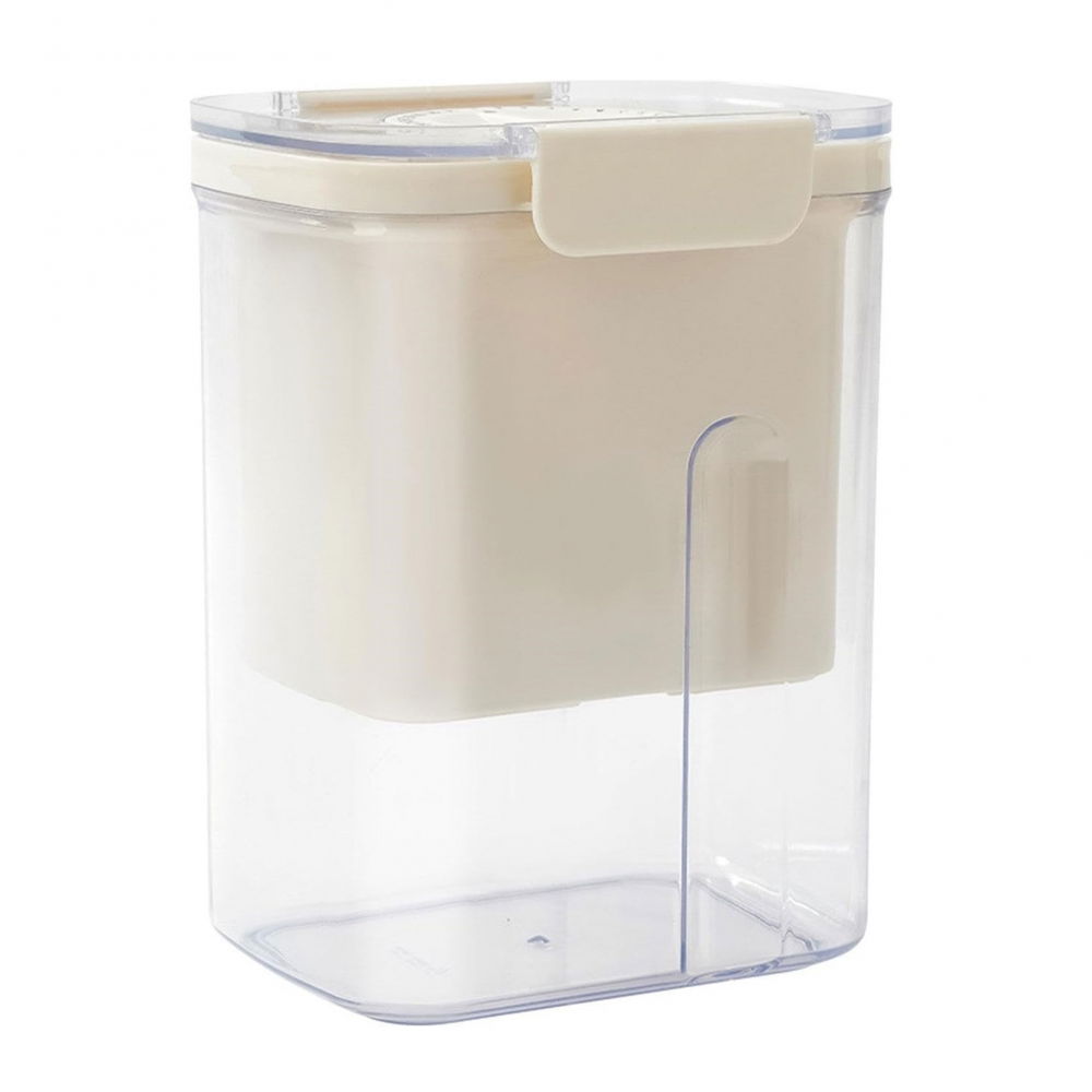 Kit presa pentru branza, filtru de iaurt, strecuratoare de iaurt grecesc, filtru de lapte, 18x9.7x13 cm, lingura verde 20x1.6 cm, alb [2]