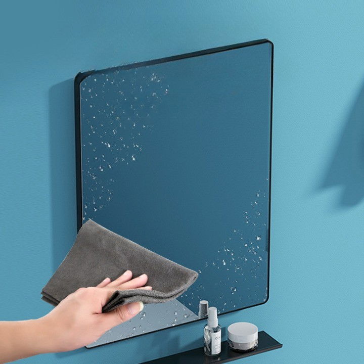 Laveta magica din microfibra, pentru stergerea sticlei, fara scame, absorbanta, 20x30 cm, gri [3]