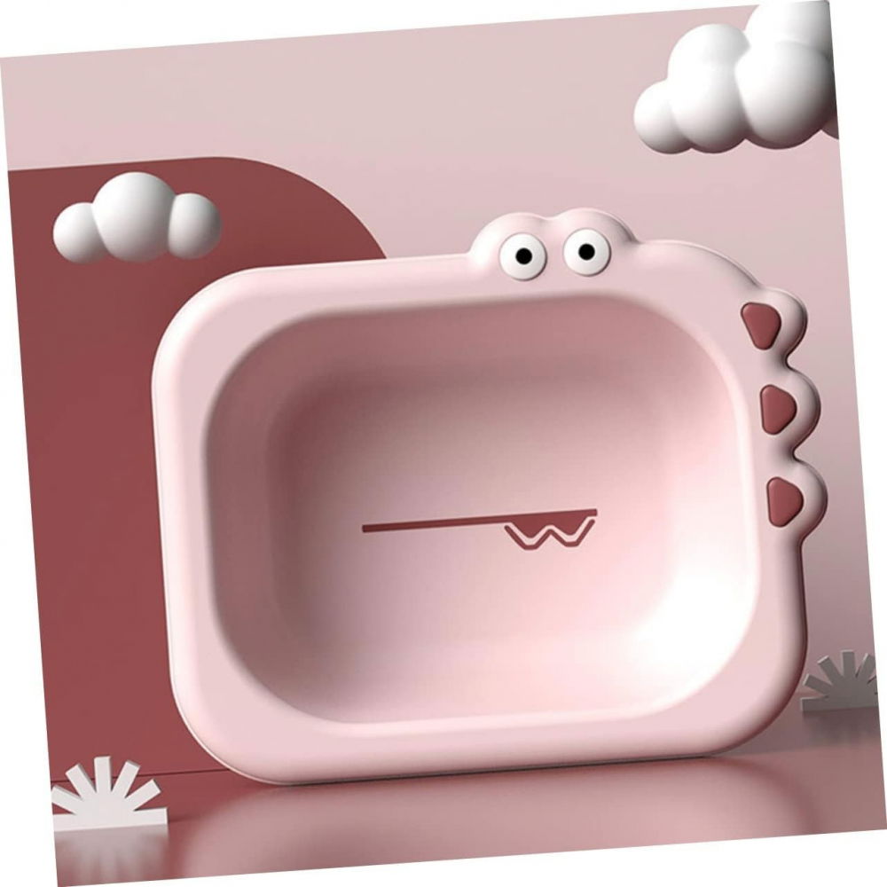 Lavoar pliabil, pentru copii, din pp/tpe, portabil, model crocodil, 30x24.5x9 cm, roz [6]