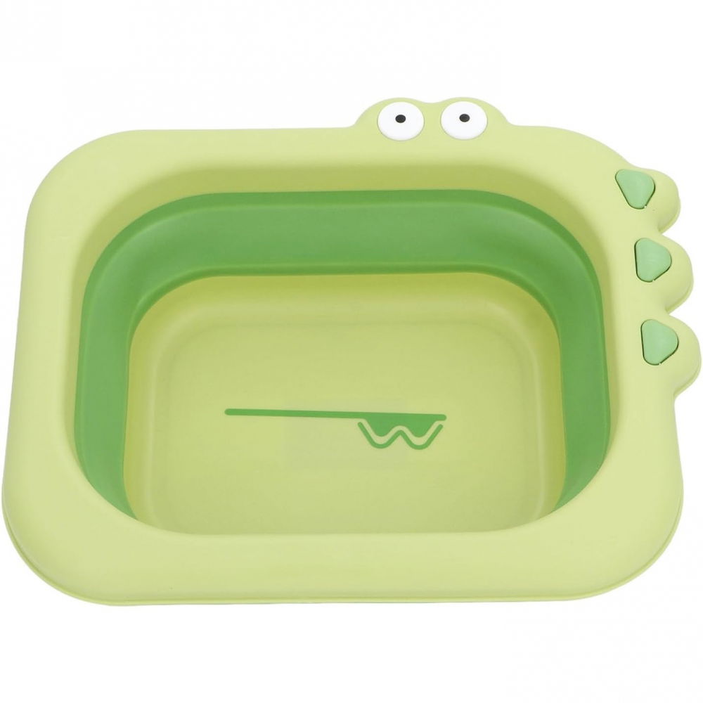 Lavoar pliabil, pentru copii, din pp/tpe, portabil, model crocodil, 30x24.5x9 cm, verde [3]