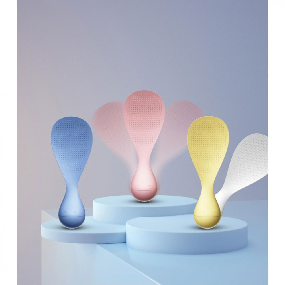 Lingura de orez termorezistenta cu baza antialunecare, albastra, ideala pentru preparare si servire [2]