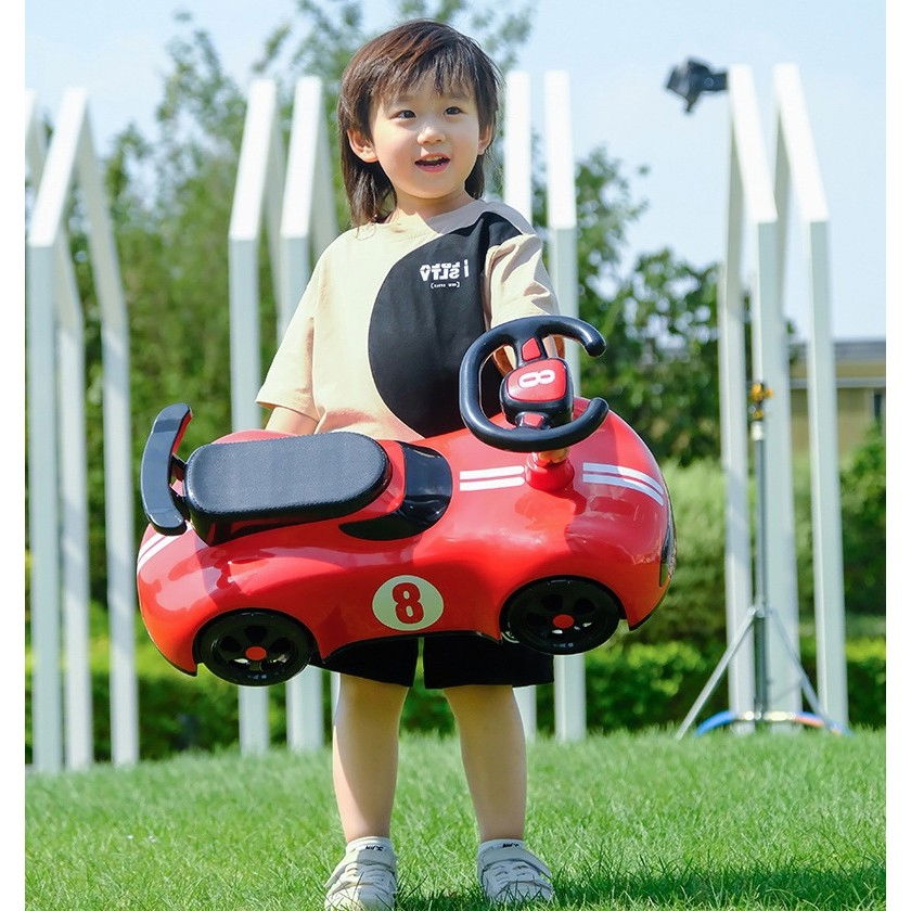 Masina pentru copii, 1-3 ani, impingere, bluetooth, muzica, din abs, 4 roti, inaltime sezut 22 cm, rosu [5]