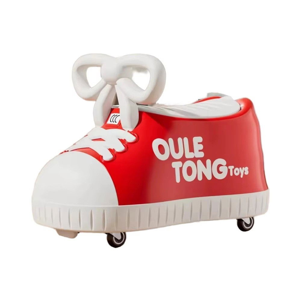 Masina pentru copii, model pantof, 4 roti, 1-6 ani, cutie de depozitare, din abs, 48 x 27 x 34 cm, rosu [1]