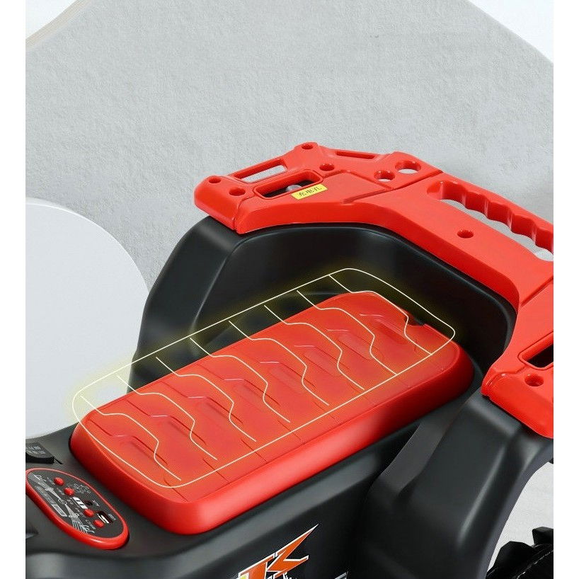 Masinuta electrica  pe 4 roti, tip atv, cu acumulator, sistem anti-rasturnare, sistem de lumini si sunet, 2-5 ani, 70 x 43 x 48 cm, rosu [8]