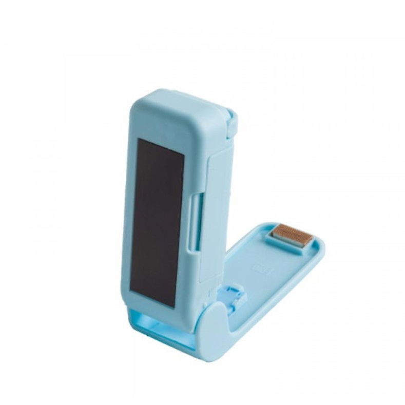 Mini aparat de sigilat pungi cu baterii, etansare prin caldura, spate magnetic, portabil, 9.7x3 cm, albastru [4]
