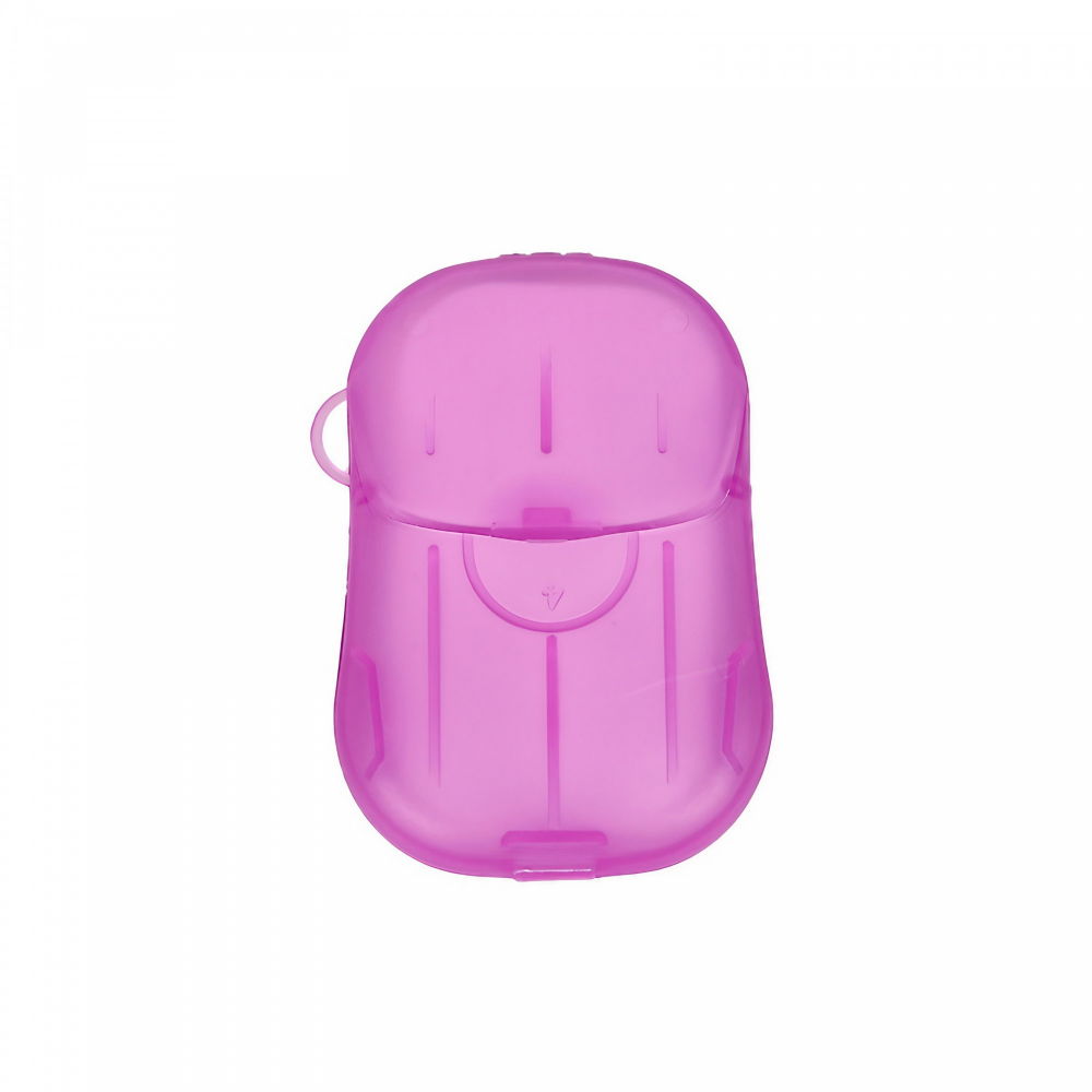 Mini cutie de sapun din hartie, de unica folosinta, portabila, potrivit pentru calatorii, 20 buc, roz [4]