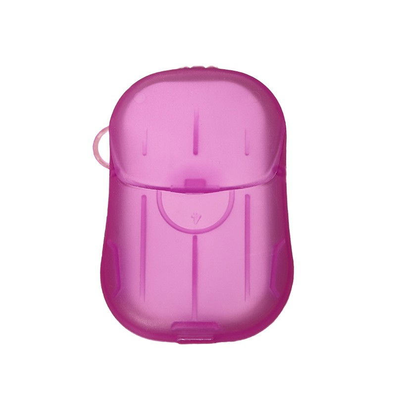 Mini cutie de sapun din hartie, de unica folosinta, portabila, potrivit pentru calatorii, 20 buc, roz [1]