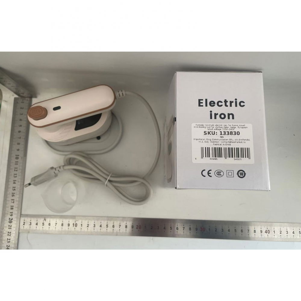 Mini fier de calcat, pliabil si portabil, calcare verticala/orizonala, cu abur, 50 ml, 40w, 10.5 x 12 cm, alb [2]