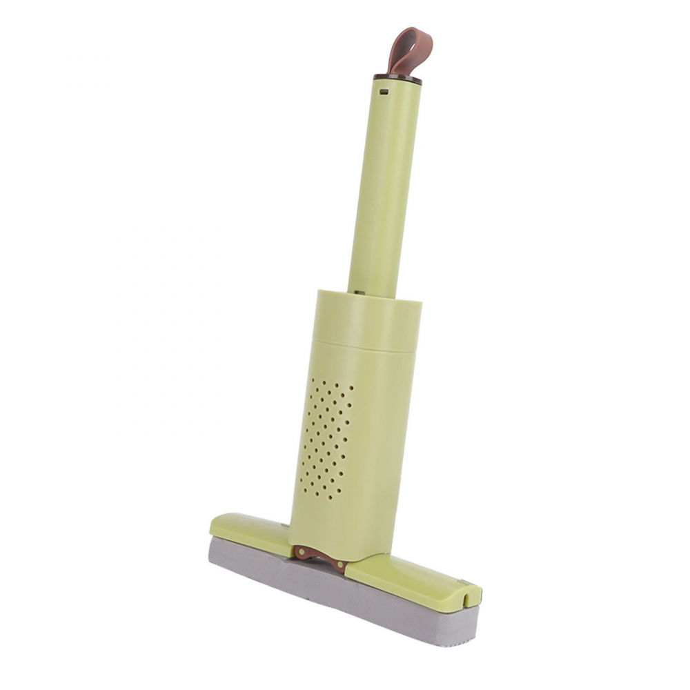 Mini mop, pentru uz casnic, sistem autostoarcere, portabil, mop cu burete, rotire 180°,15 x 27.5 cm, verde [12]