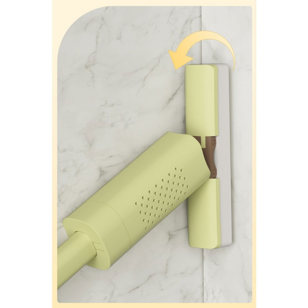 Mini mop, pentru uz casnic, sistem autostoarcere, portabil, mop cu burete, rotire 180°,15 x 27.5 cm, verde [4]