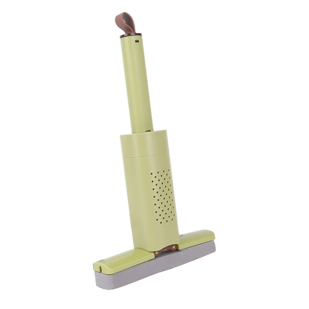 Mini mop, pentru uz casnic, sistem autostoarcere, portabil, mop cu burete, rotire 180°,15 x 27.5 cm, verde [10]
