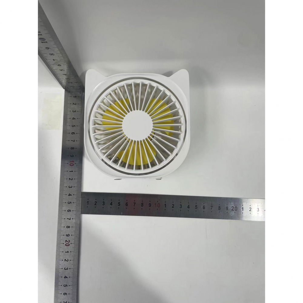Mini ventilator pentru birou cu usb, rotire 360 grade, 3 viteze, 13.5 x 12,8 cm, alb [8]