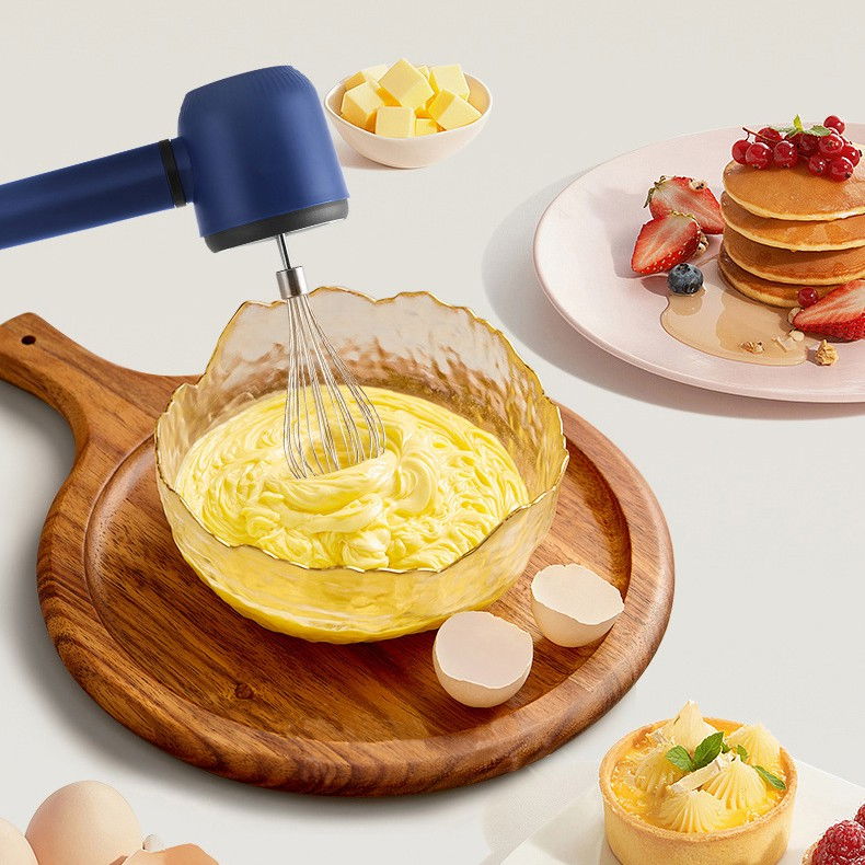 Mixer electric fara fir, mixer pentru oua smantana frisca, maner plastic, usor de utilizat si depozitat, 20 x 8.5 x 14.5 cm, albastru inchis [4]