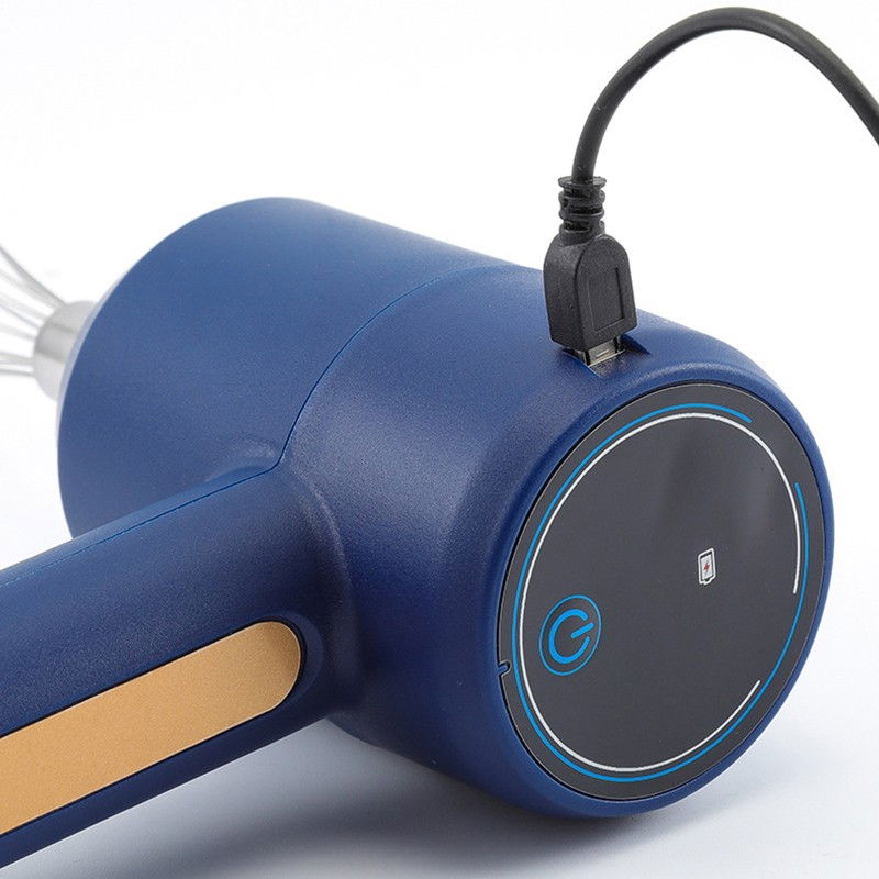 Mixer electric fara fir, pentru uz casnic, pentru oua smantana frisca, maner plastic, usor de utilizat si depozitat, 3 accesorii, albastru inchis [5]