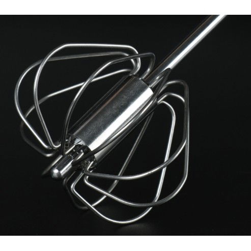 Mixer manual, pentru oua smantana frisca aluat, maner otel inoxidabil, usor de utilizat si depozitat, 29 x 7 cm, argintiu [2]