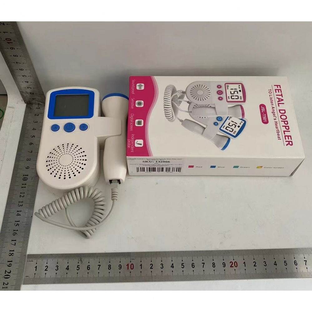 Monitor fetal doppler, monitorizare sarcina, ritm cardiac, ecran lcd 4.5 cm, 2 x baterii aa (neincluse), portabil, din abs, 12.8 x 9.6 x 3 cm, utilizare de la 9 saptamani, albastru [5]