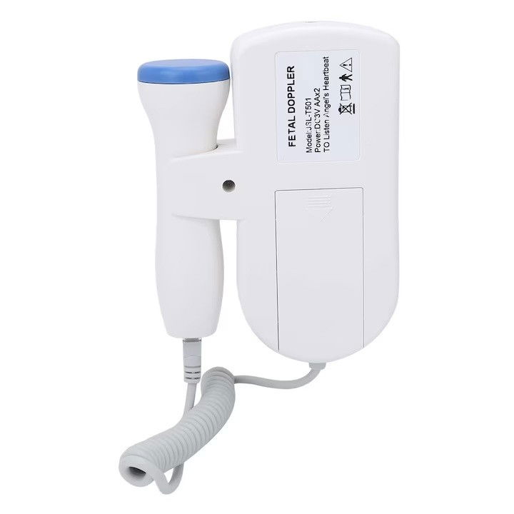 Monitor fetal doppler, monitorizare sarcina, ritm cardiac, ecran lcd 4.5 cm, 2 x baterii aa (neincluse), portabil, din abs, 12.8 x 9.6 x 3 cm, utilizare de la 9 saptamani, albastru [4]
