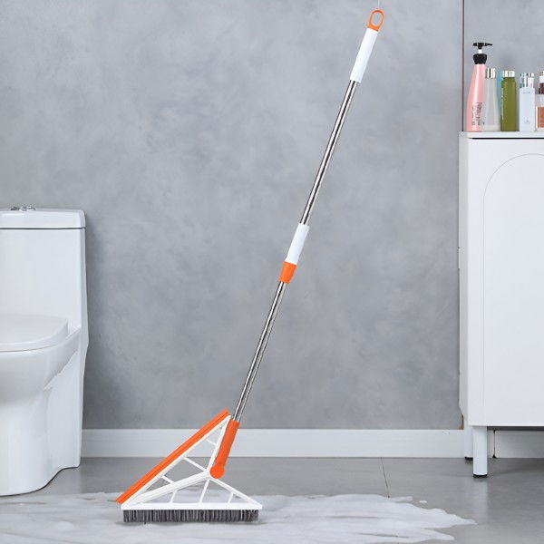 Mop multifunctional, portocaliu, cu racleta din silicon, maner telescopic, curatarea eficienta a tuturor suprafetelor [5]