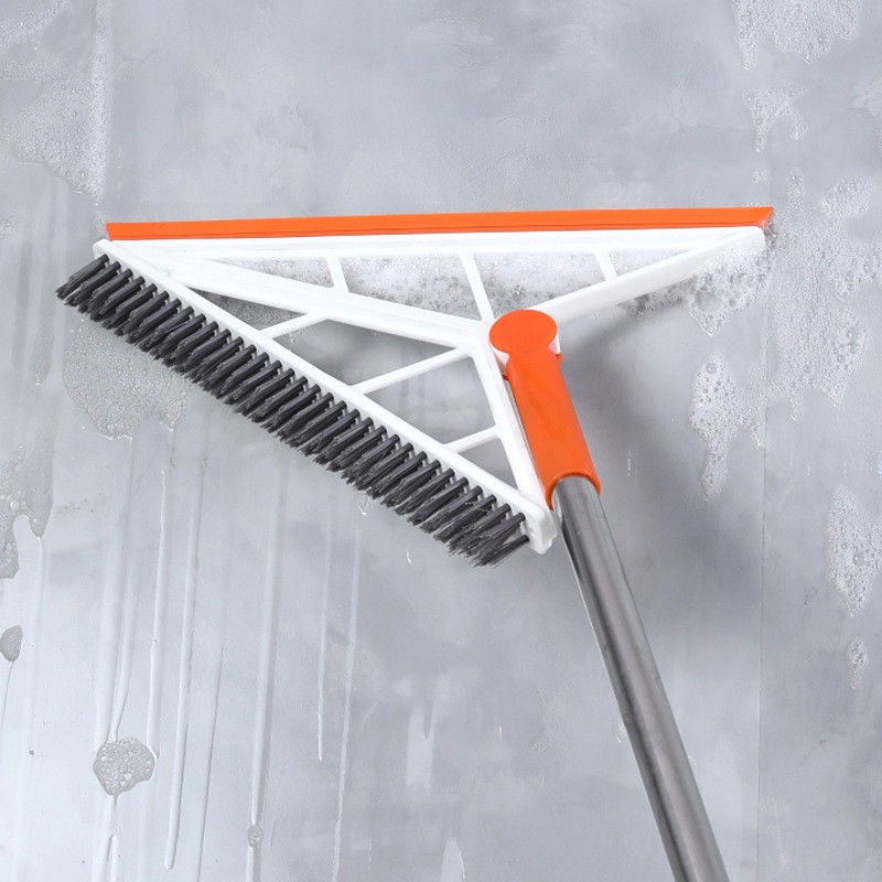 Mop multifunctional, portocaliu, cu racleta din silicon, maner telescopic, curatarea eficienta a tuturor suprafetelor [2]