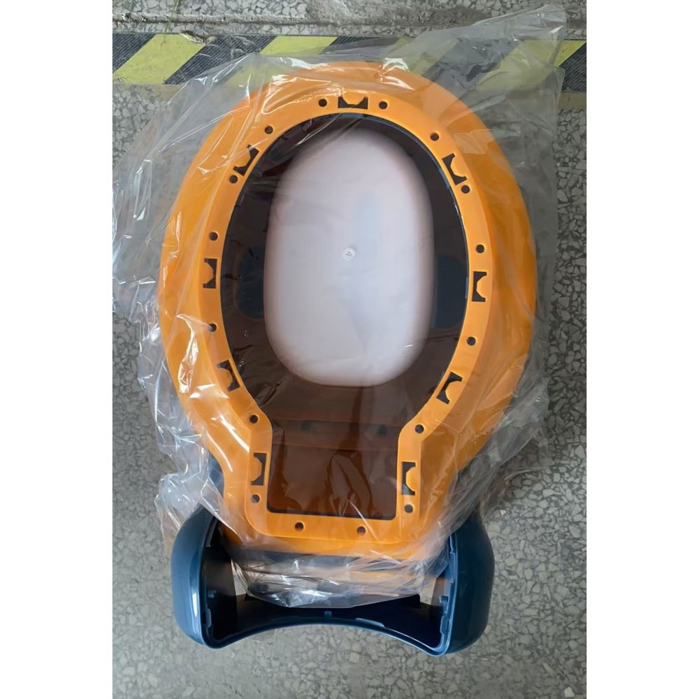 Olita bebelusi, pentru copii 1 - 8 ani, model toaleta adulti, colac moale pvc, compartiment detasabil, cutie depozitare hartie, 34 x 32 x 19 cm, albastru/portocaliu [6]