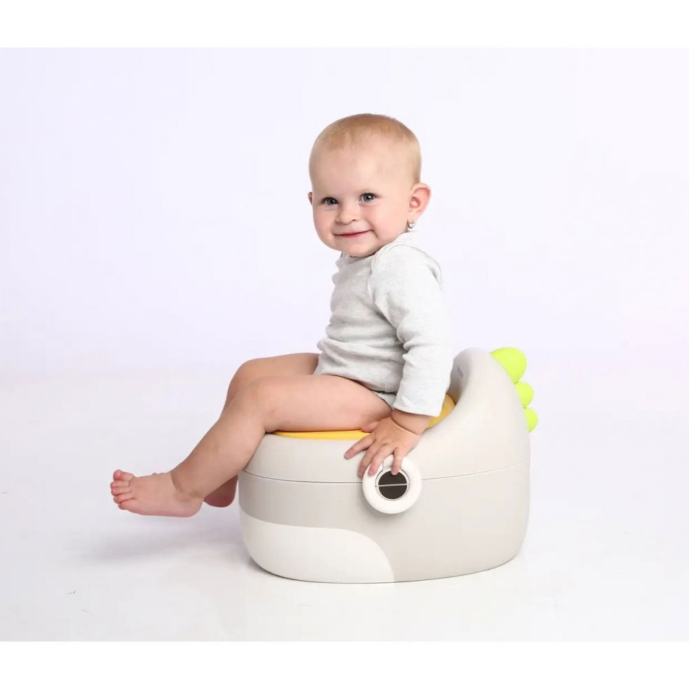 Olita pentru copii, 3 in 1, detasabila, inaltator, reductor wc, cu capac, 100 de saci de unica folosinta, gri [4]