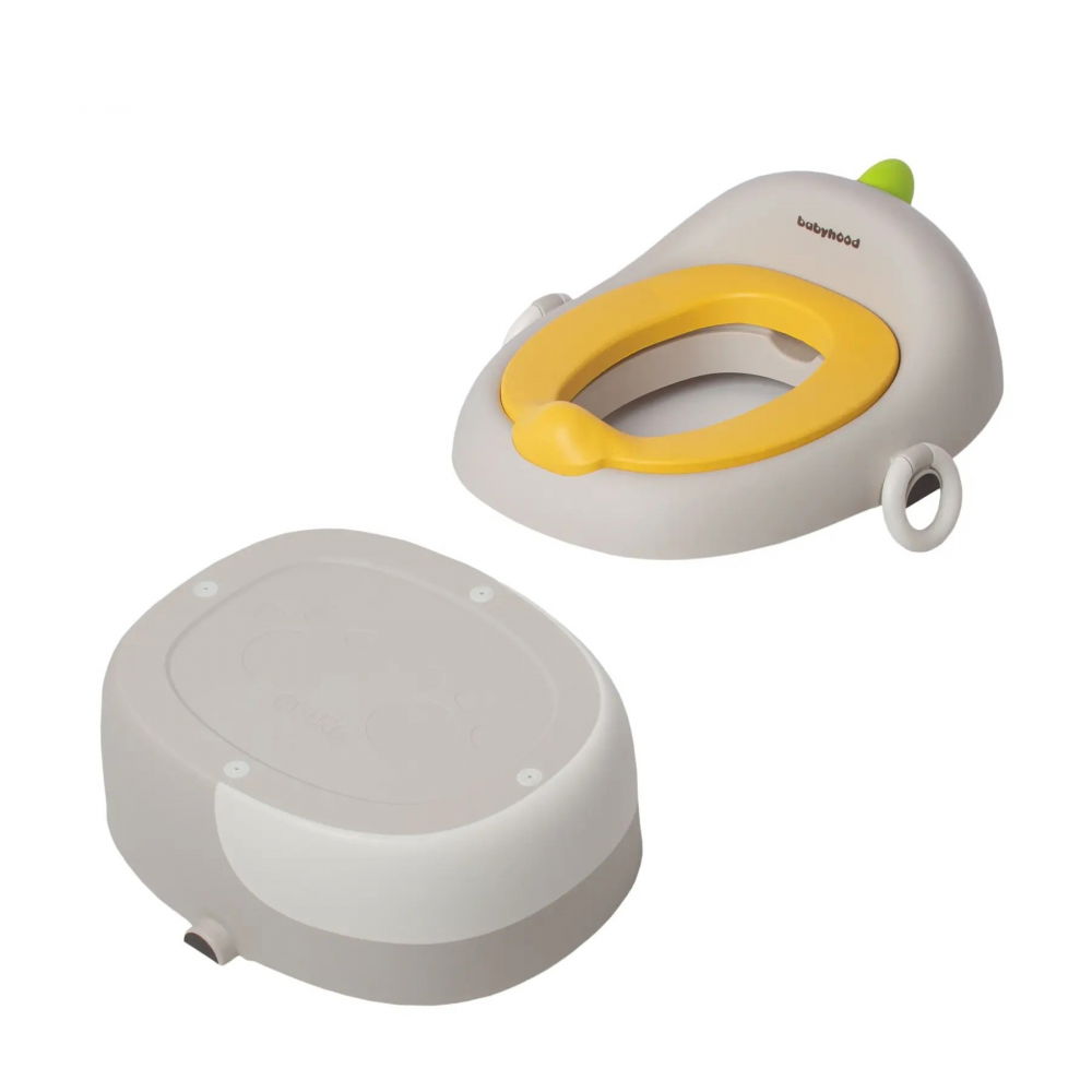 Olita pentru copii, 3 in 1, detasabila, inaltator, reductor wc, cu capac, 100 de saci de unica folosinta, gri [2]