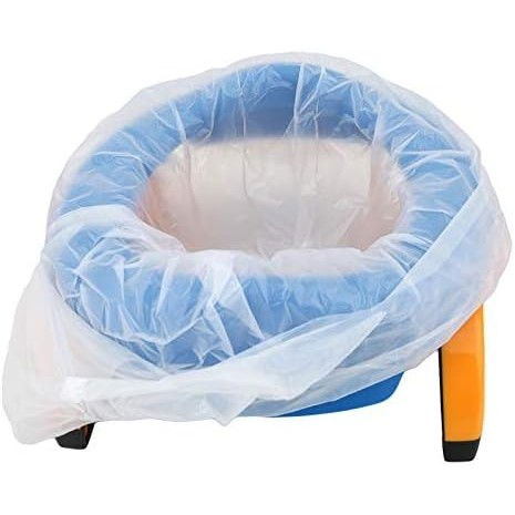 Olita portabila 2 in 1, olita + capac de toaleta, din plastic, diametru 21 cm, albastru [5]